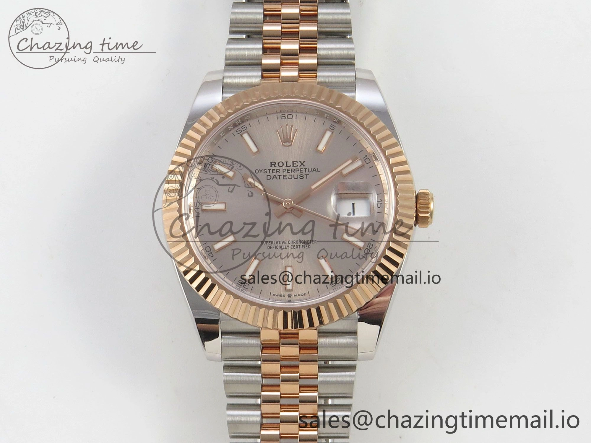 UrbanStyle DateJust 41 126331 SS RG ARF 1:1 Best Edition RG Stick Dial on Jubilee Bracelet SH3235 (Weighted) 204