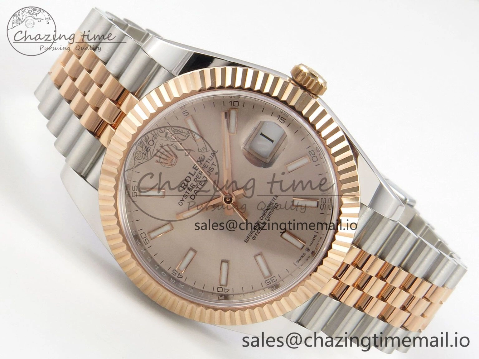 UrbanStyle DateJust 41 126331 SS RG ARF 1:1 Best Edition RG Stick Dial on Jubilee Bracelet SH3235 (Weighted) 204