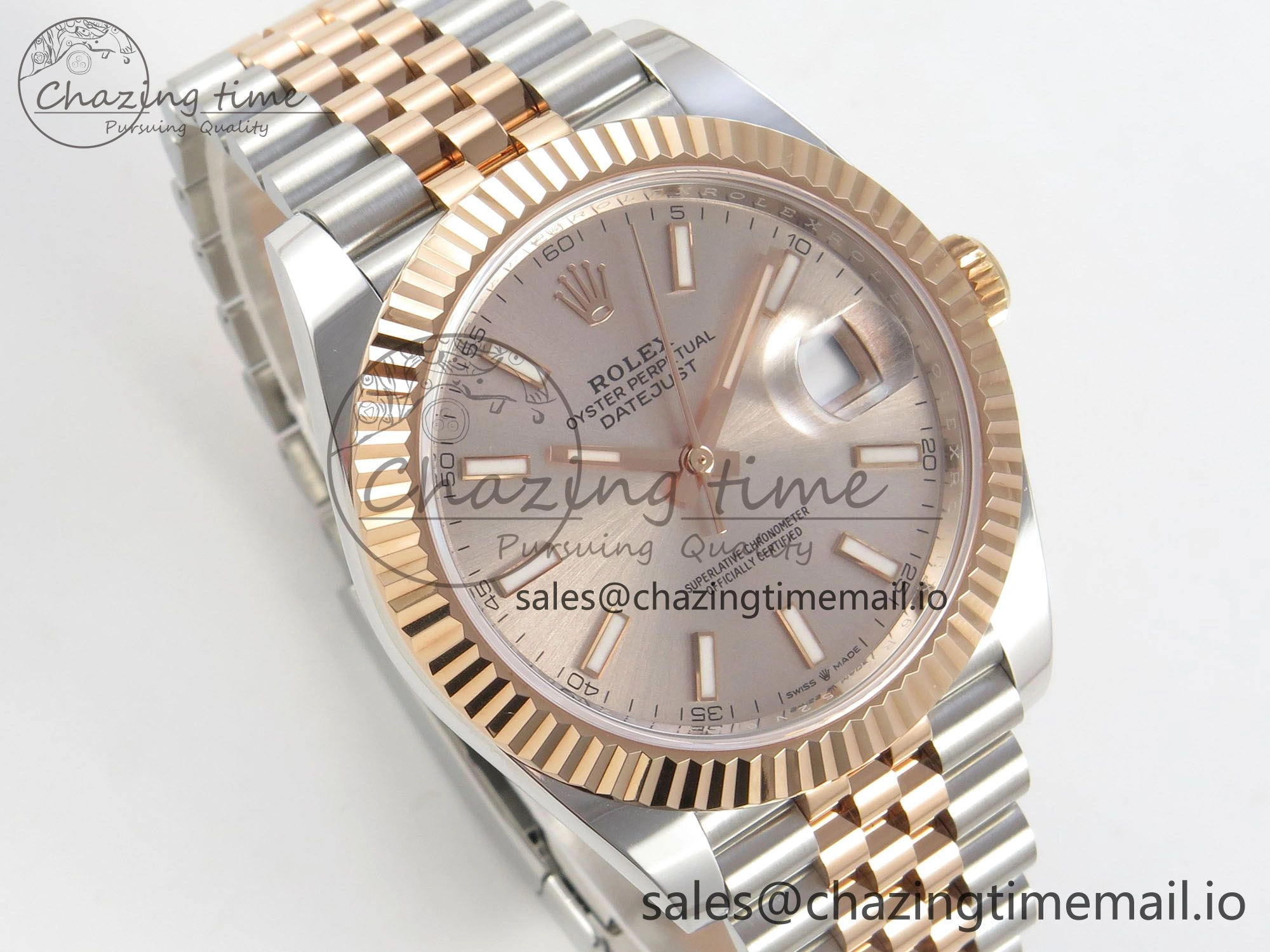 UrbanStyle DateJust 41 126331 SS RG ARF 1:1 Best Edition RG Stick Dial on Jubilee Bracelet SH3235 (Weighted) 204