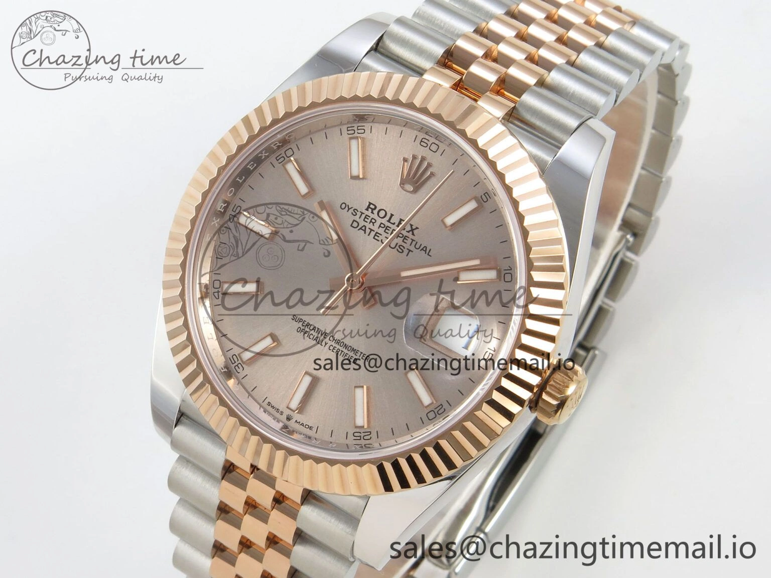 UrbanStyle DateJust 41 126331 SS RG ARF 1:1 Best Edition RG Stick Dial on Jubilee Bracelet SH3235 (Weighted) 204
