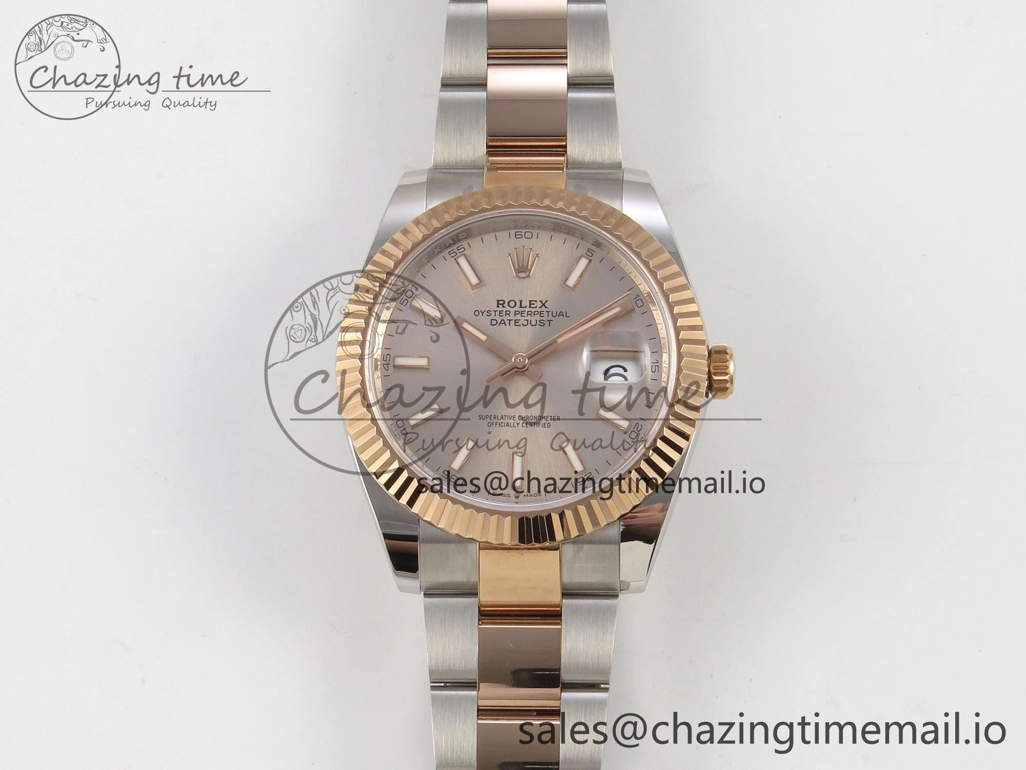 DateJust 41 126331 SS RG ARF 1:1 Best Edition RG Stick Dial on Oyster Bracelet SH3235 (Weighted) Affordable 197