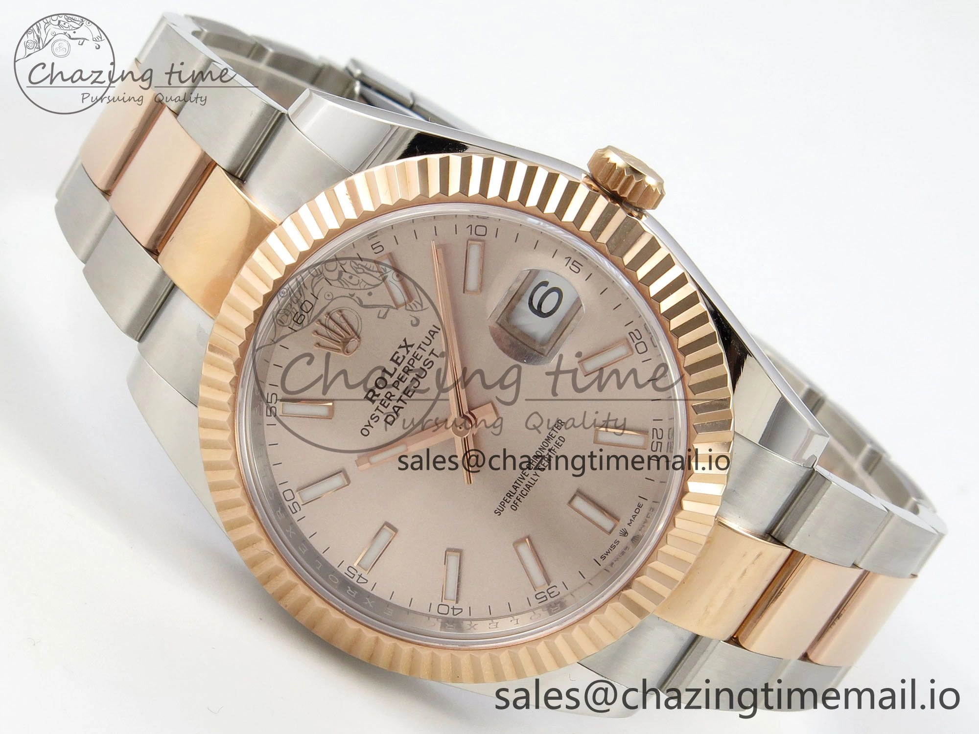 DateJust 41 126331 SS RG ARF 1:1 Best Edition RG Stick Dial on Oyster Bracelet SH3235 (Weighted) Affordable 197