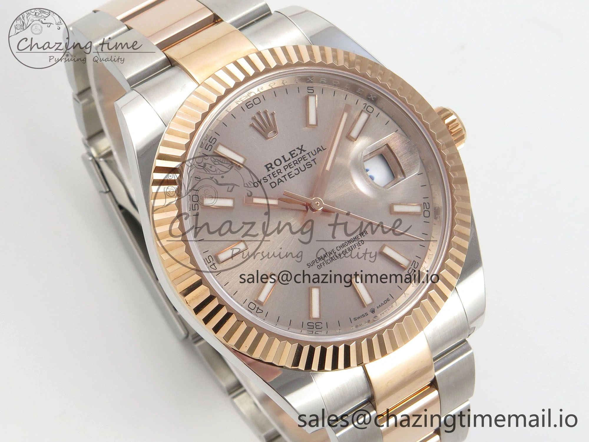 DateJust 41 126331 SS RG ARF 1:1 Best Edition RG Stick Dial on Oyster Bracelet SH3235 (Weighted) Affordable 197