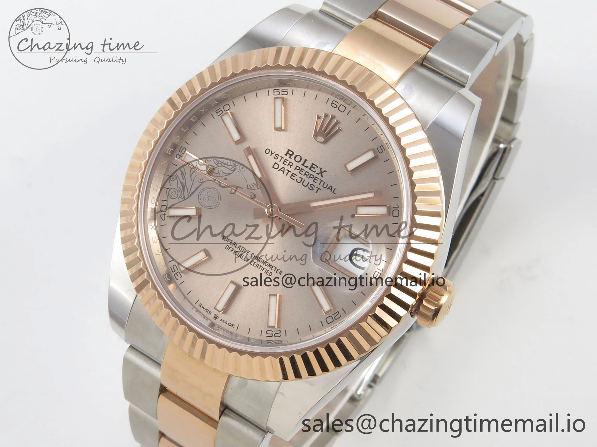 DateJust 41 126331 SS RG ARF 1:1 Best Edition RG Stick Dial on Oyster Bracelet SH3235 (Weighted) Affordable 197