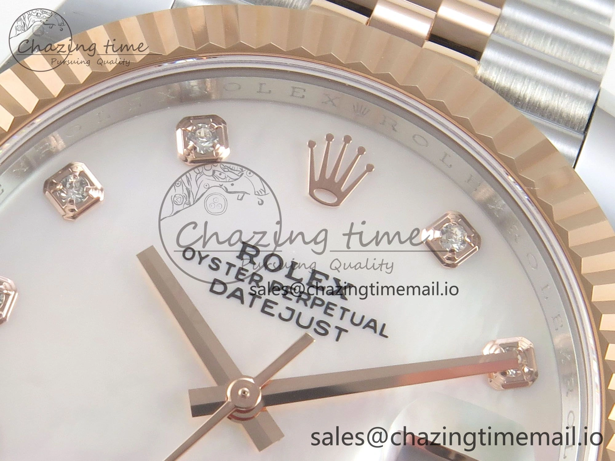 DateJust 41 126331 SS RG ARF 1:1 Best Edition White MOP Diamonds  Dial on Jubilee Bracelet SH3235 (Weighted) Efficient 194