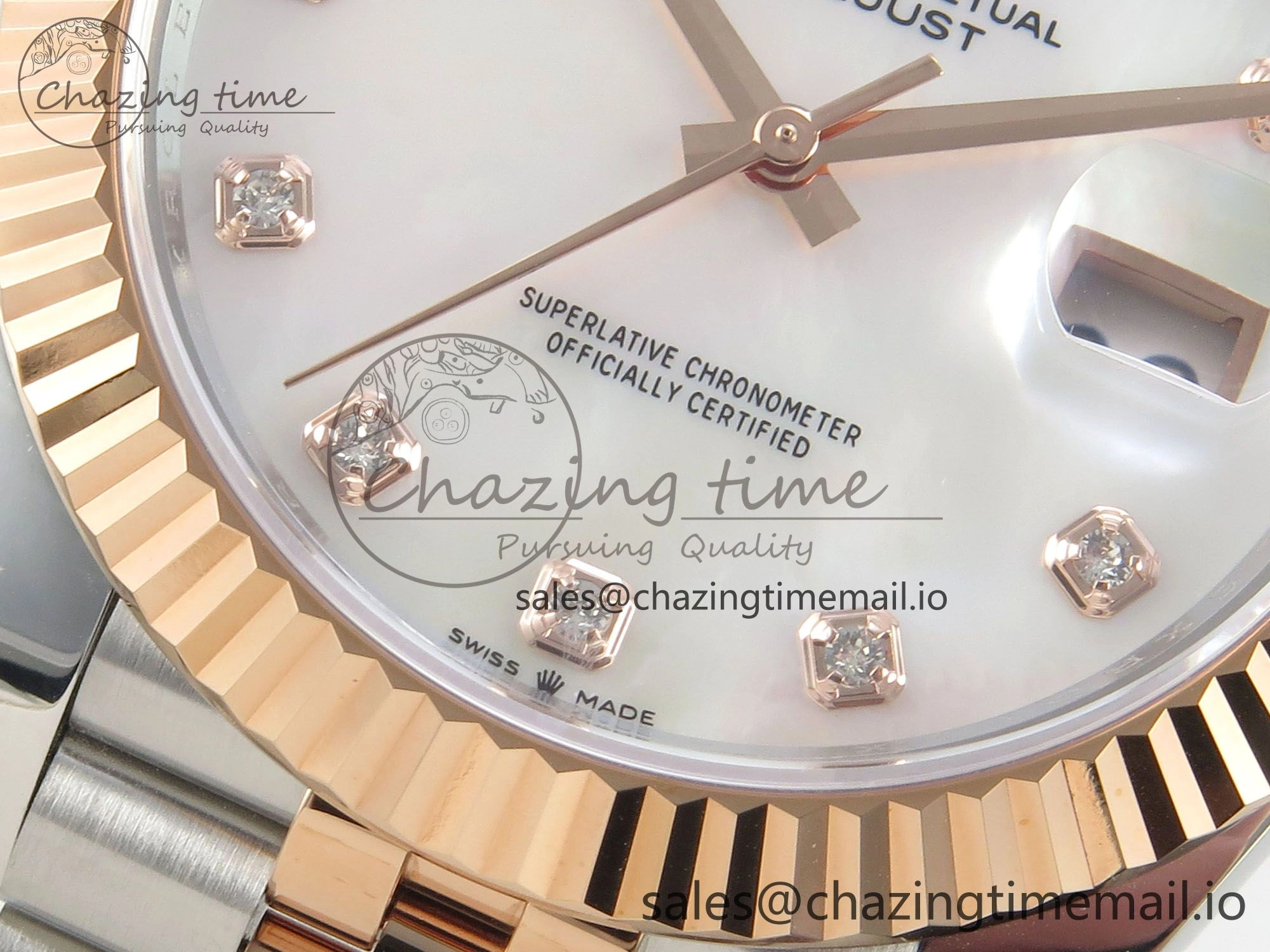 DateJust 41 126331 SS RG ARF 1:1 Best Edition White MOP Diamonds  Dial on Jubilee Bracelet SH3235 (Weighted) Efficient 194