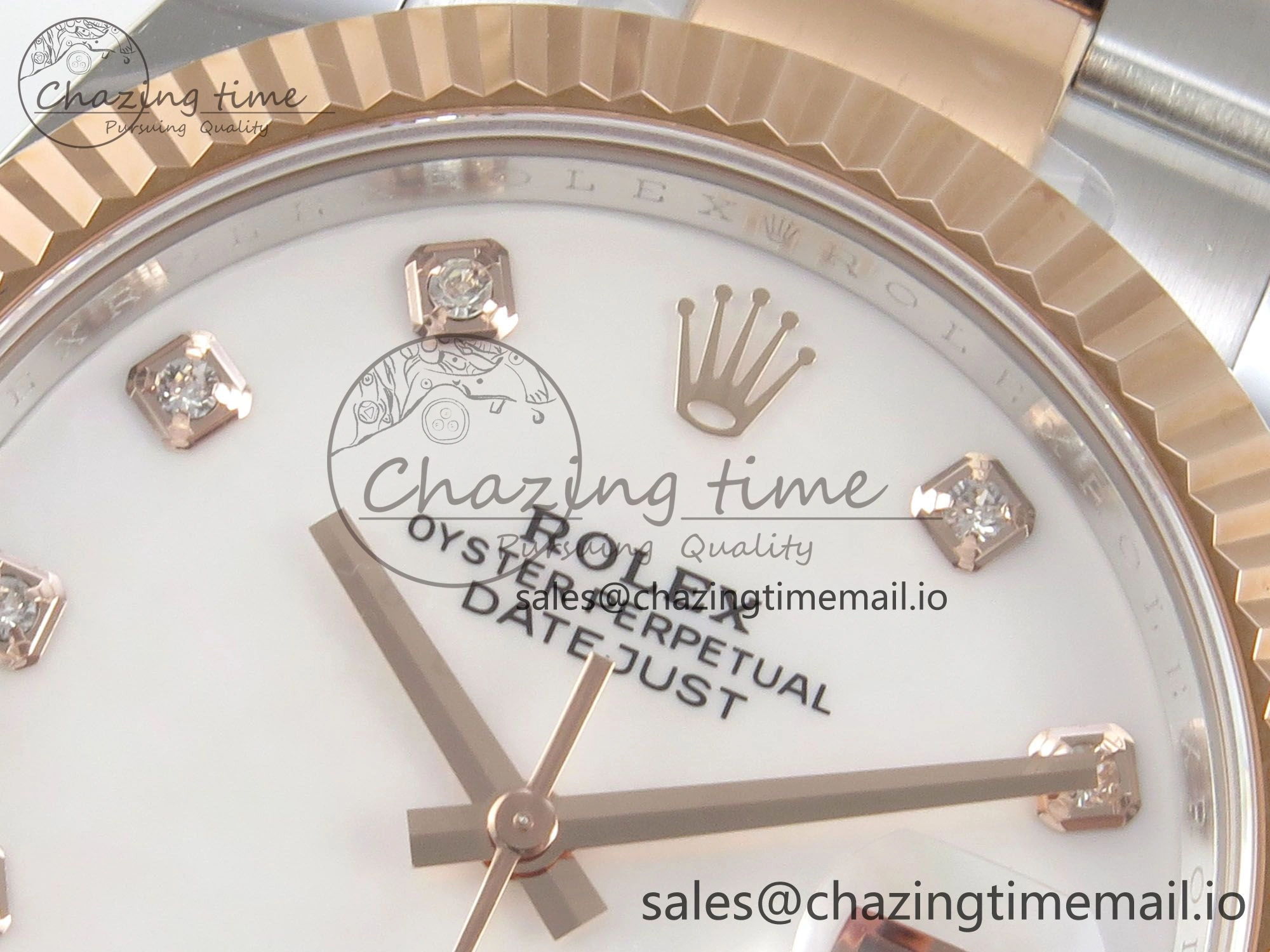 WaterResistant DateJust 41 126331 SS RG ARF 1:1 Best Edition White MOP Diamonds Dial on Oyster Bracelet SH3235 (Weighted) 186