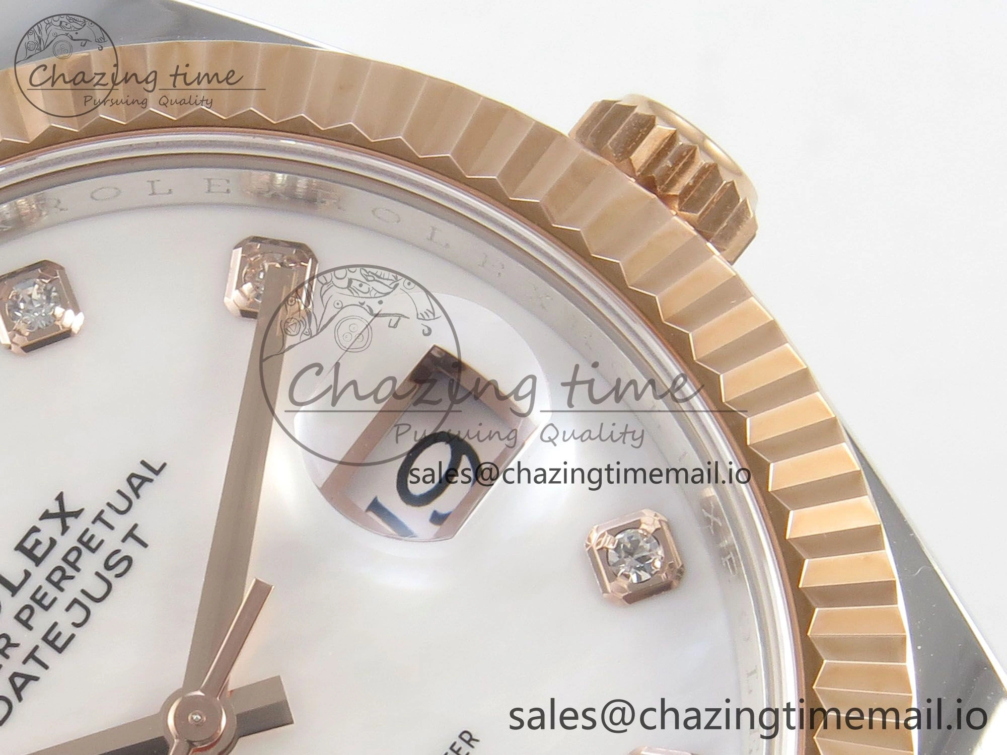 WaterResistant DateJust 41 126331 SS RG ARF 1:1 Best Edition White MOP Diamonds Dial on Oyster Bracelet SH3235 (Weighted) 186