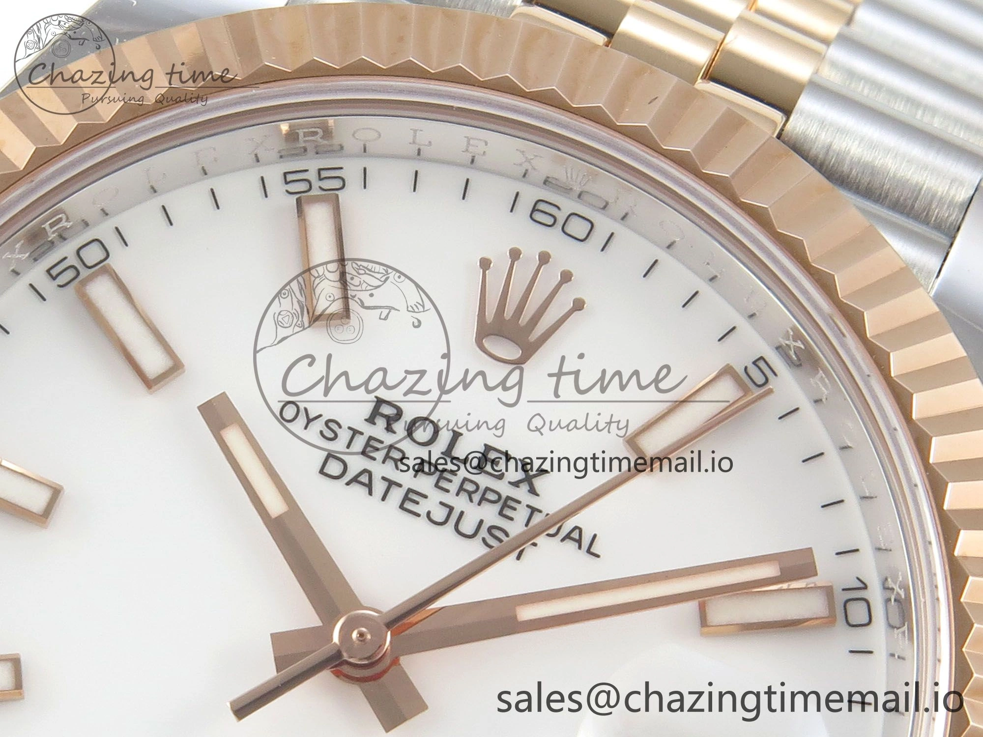 DateJust 41 126331 SS RG ARF 1:1 Best Edition White Stick Dial on Jubilee Bracelet SH3235 (Weighted) BestValue 199