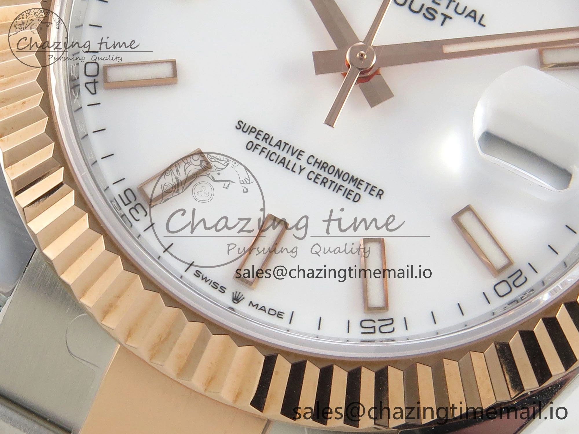 Premium DateJust 41 126331 SS RG ARF 1:1 Best Edition White Stick Dial on Oyster Bracelet SH3235 (Weighted) 190