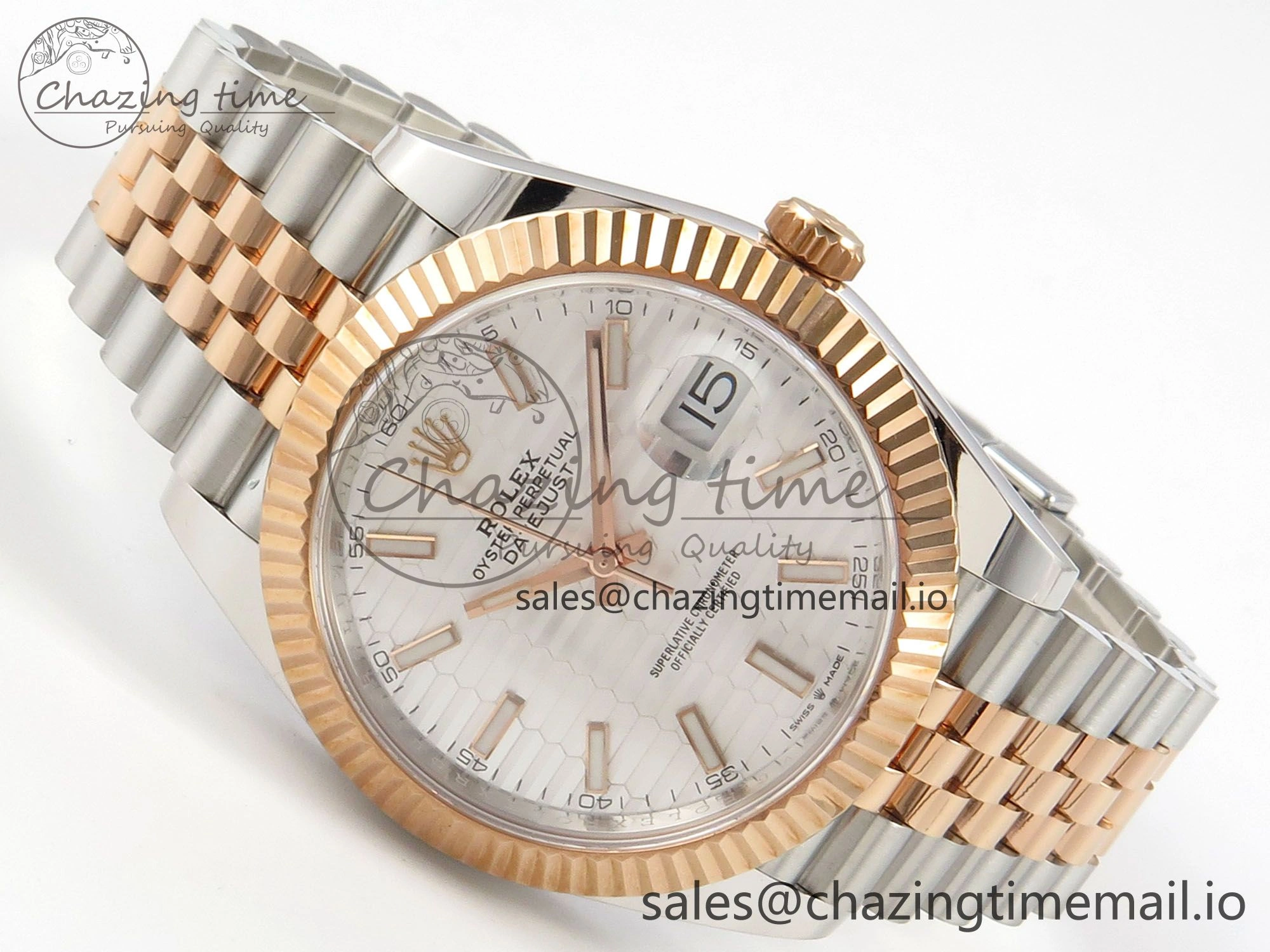 ZipUp DateJust 41 126331 SS RG ARF 1:1 Best Edition White Texture Stick Dial on Jubilee Bracelet SH3235 (Weighted) 202
