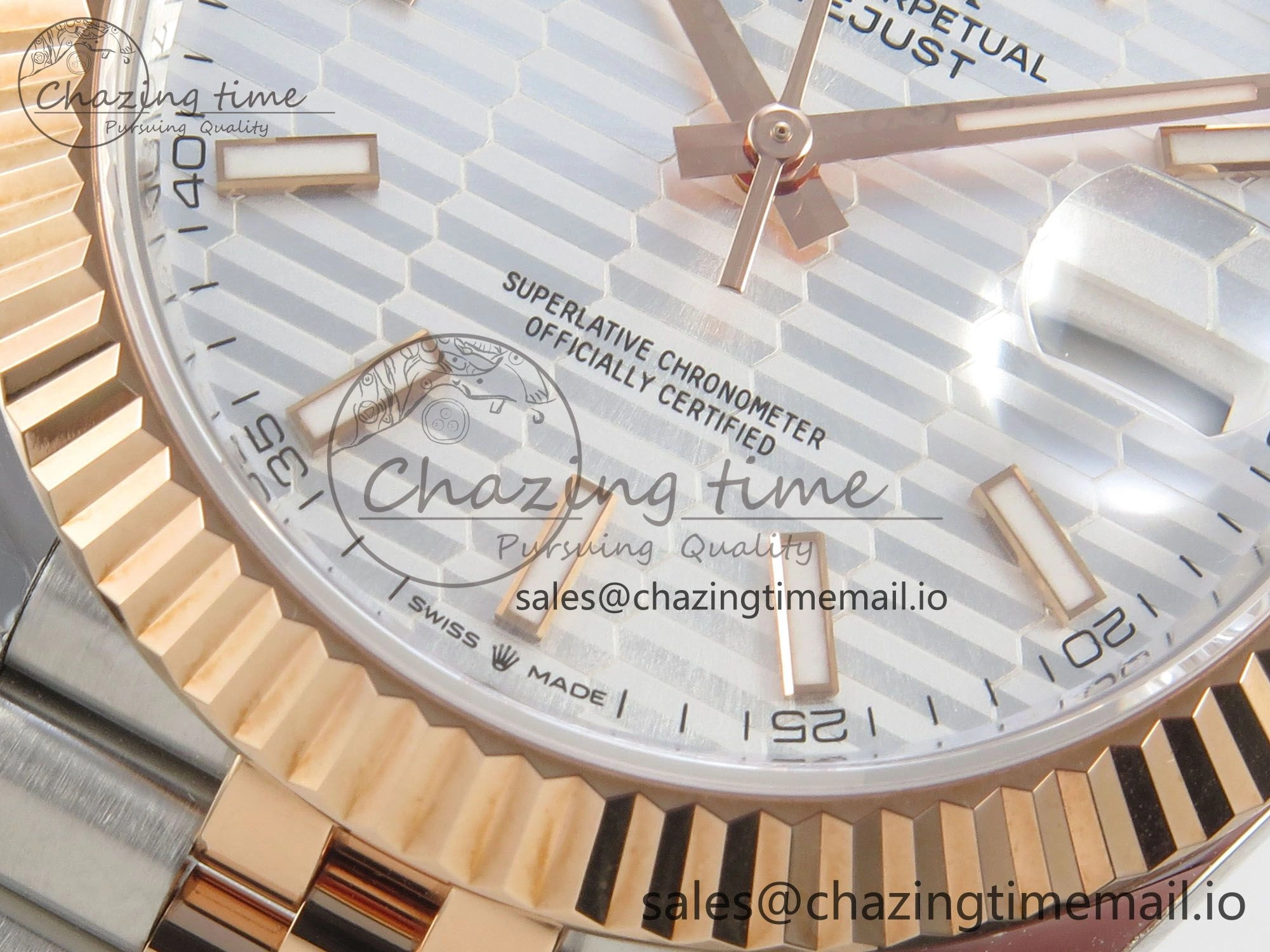 ZipUp DateJust 41 126331 SS RG ARF 1:1 Best Edition White Texture Stick Dial on Jubilee Bracelet SH3235 (Weighted) 202
