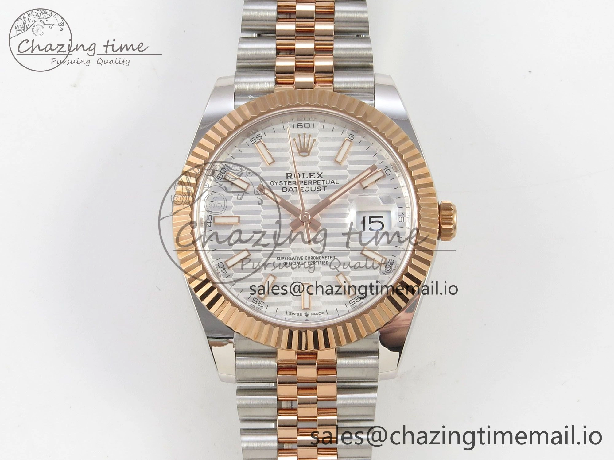 ZipUp DateJust 41 126331 SS RG ARF 1:1 Best Edition White Texture Stick Dial on Jubilee Bracelet SH3235 (Weighted) 202
