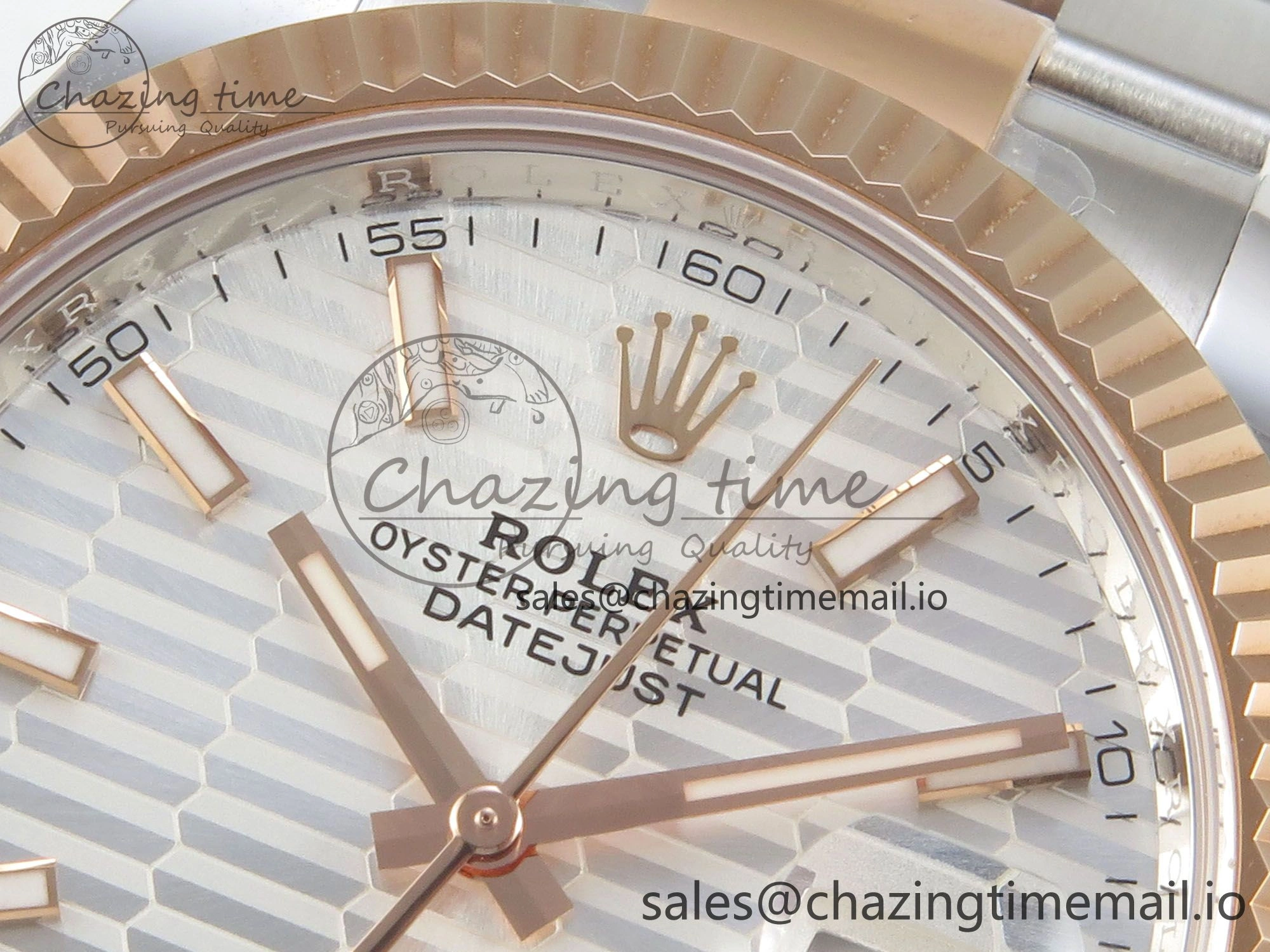 EasyMatch DateJust 41 126331 SS RG ARF 1:1 Best Edition White Texture Stick Dial on Oyster Bracelet SH3235 (Weighted) 192