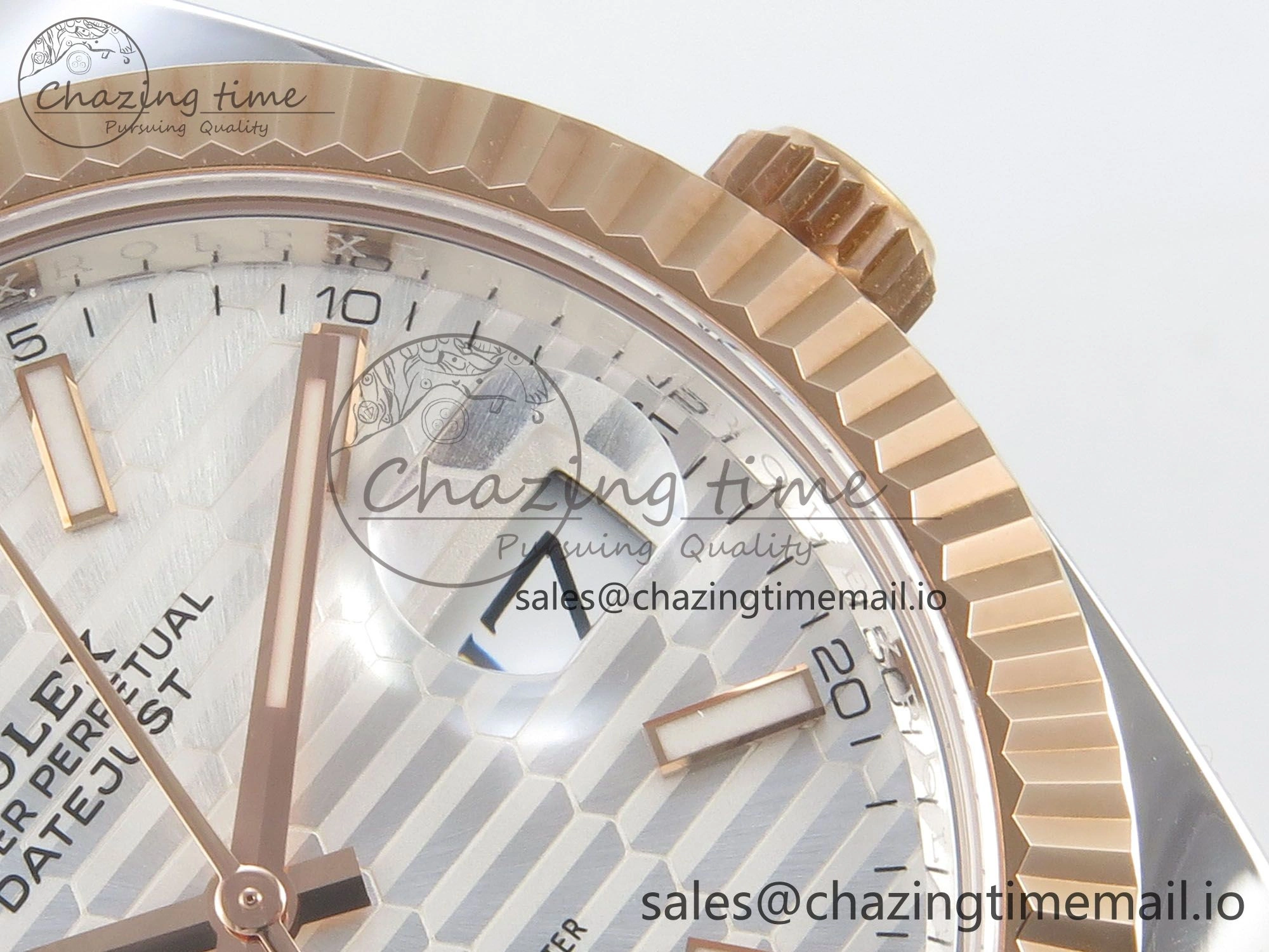 EasyMatch DateJust 41 126331 SS RG ARF 1:1 Best Edition White Texture Stick Dial on Oyster Bracelet SH3235 (Weighted) 192