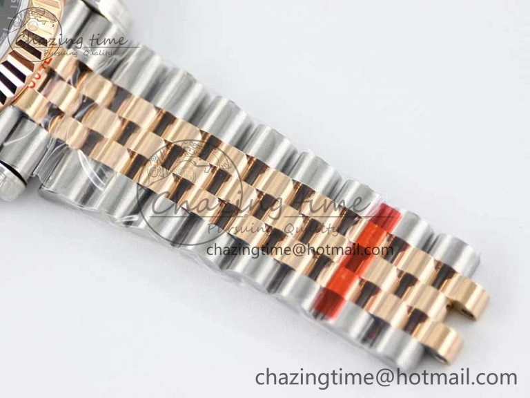 Comfortable DateJust 41 126331 SS RG TWF 1:1 Best Edition 904L Steel Gray Dial Green Roman on SS RG Jubilee Bracelet VR 2450
