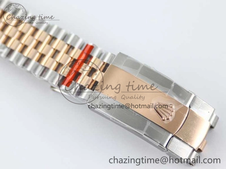 Comfortable DateJust 41 126331 SS RG TWF 1:1 Best Edition 904L Steel Gray Dial Green Roman on SS RG Jubilee Bracelet VR 2450