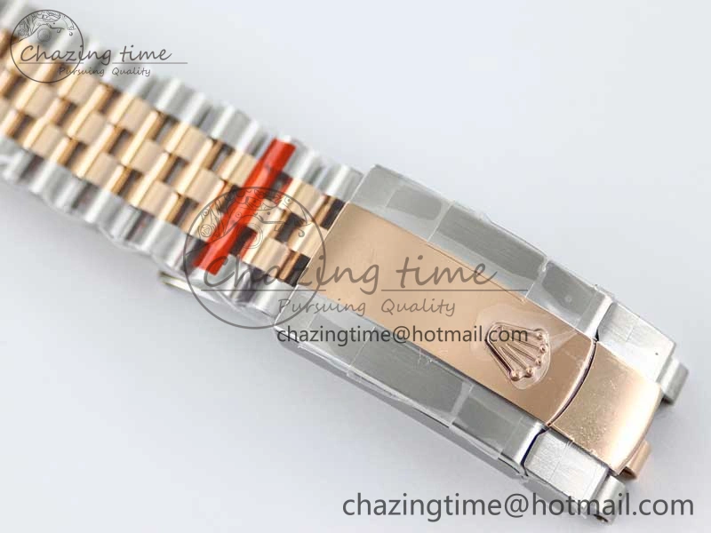 Comfortable DateJust 41 126331 SS RG TWF 1:1 Best Edition 904L Steel Gray Dial Green Roman on SS RG Jubilee Bracelet VR 2450
