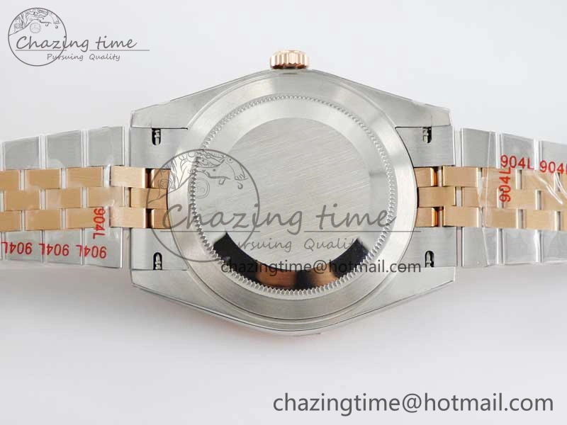 Comfortable DateJust 41 126331 SS RG TWF 1:1 Best Edition 904L Steel Gray Dial Green Roman on SS RG Jubilee Bracelet VR 2450