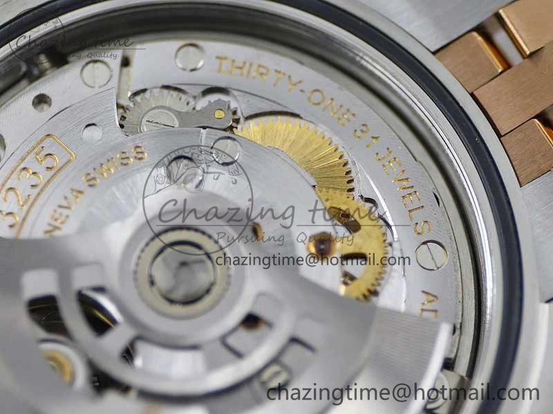 Comfortable DateJust 41 126331 SS RG TWF 1:1 Best Edition 904L Steel Gray Dial Green Roman on SS RG Jubilee Bracelet VR 2450