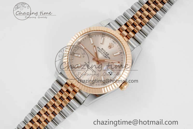 SmoothTexture DateJust 41 126331 VSF 1:1 Best Edition 904L Steel RG Dial on SS RG Jubilee Bracelet VS 2109