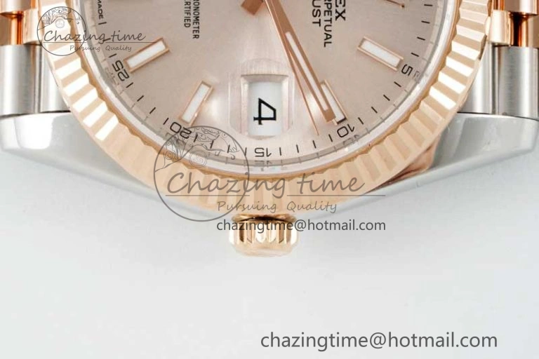SmoothTexture DateJust 41 126331 VSF 1:1 Best Edition 904L Steel RG Dial on SS RG Jubilee Bracelet VS 2109