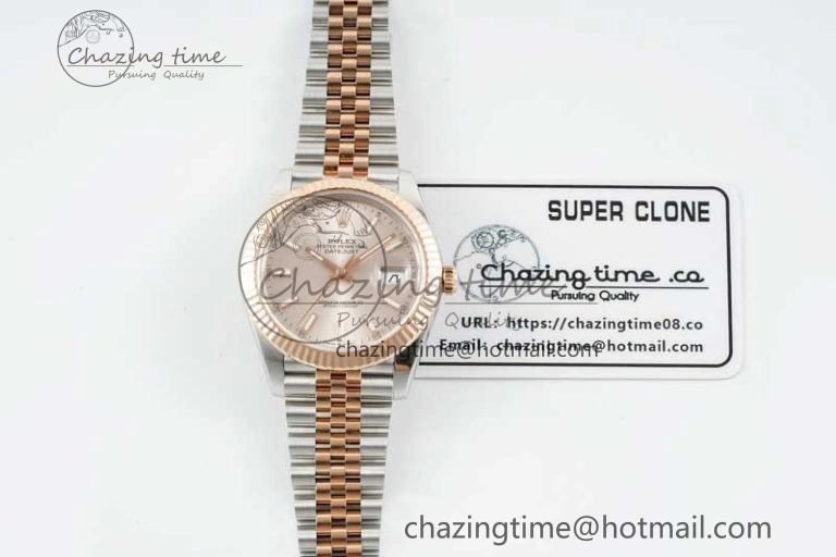 SmoothTexture DateJust 41 126331 VSF 1:1 Best Edition 904L Steel RG Dial on SS RG Jubilee Bracelet VS 2109