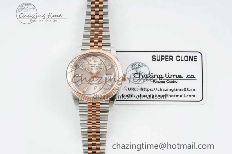 SmoothTexture DateJust 41 126331 VSF 1:1 Best Edition 904L Steel RG Dial on SS RG Jubilee Bracelet VS 2109