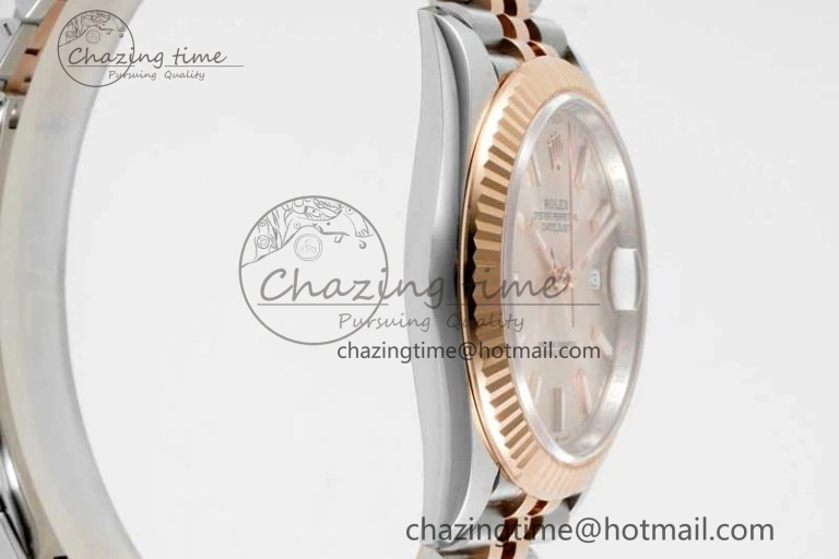 SmoothTexture DateJust 41 126331 VSF 1:1 Best Edition 904L Steel RG Dial on SS RG Jubilee Bracelet VS 2109