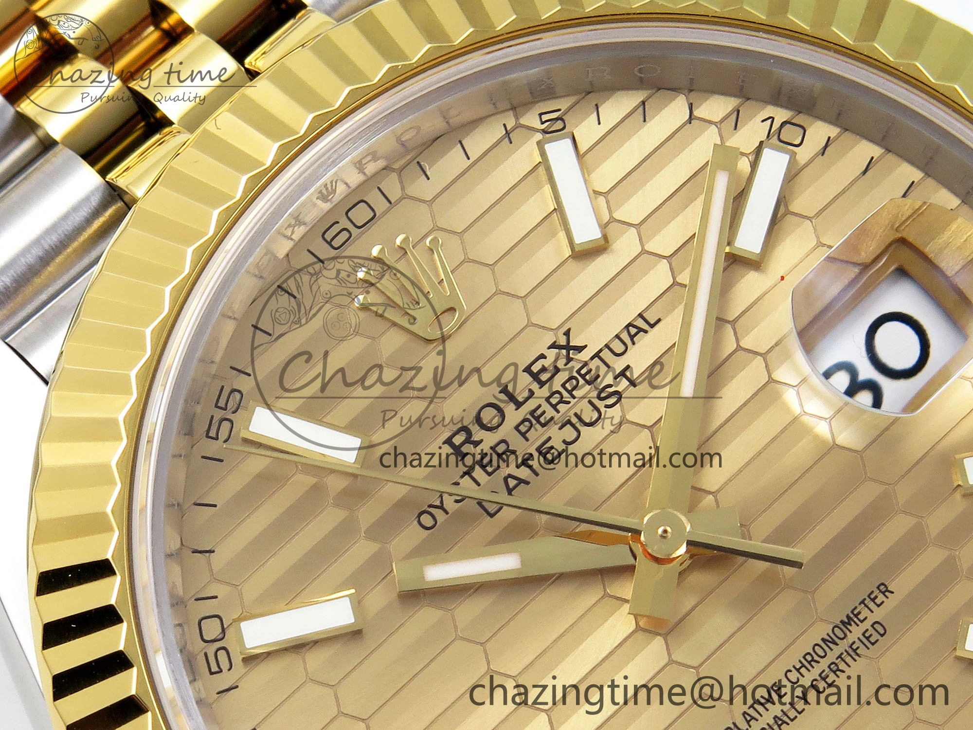 Packable DateJust 41 126331 VSF 1:1 Best Edition 904L Steel Yellow Gold Textured Dial on SS YG Jubilee Bracelet VS 1710