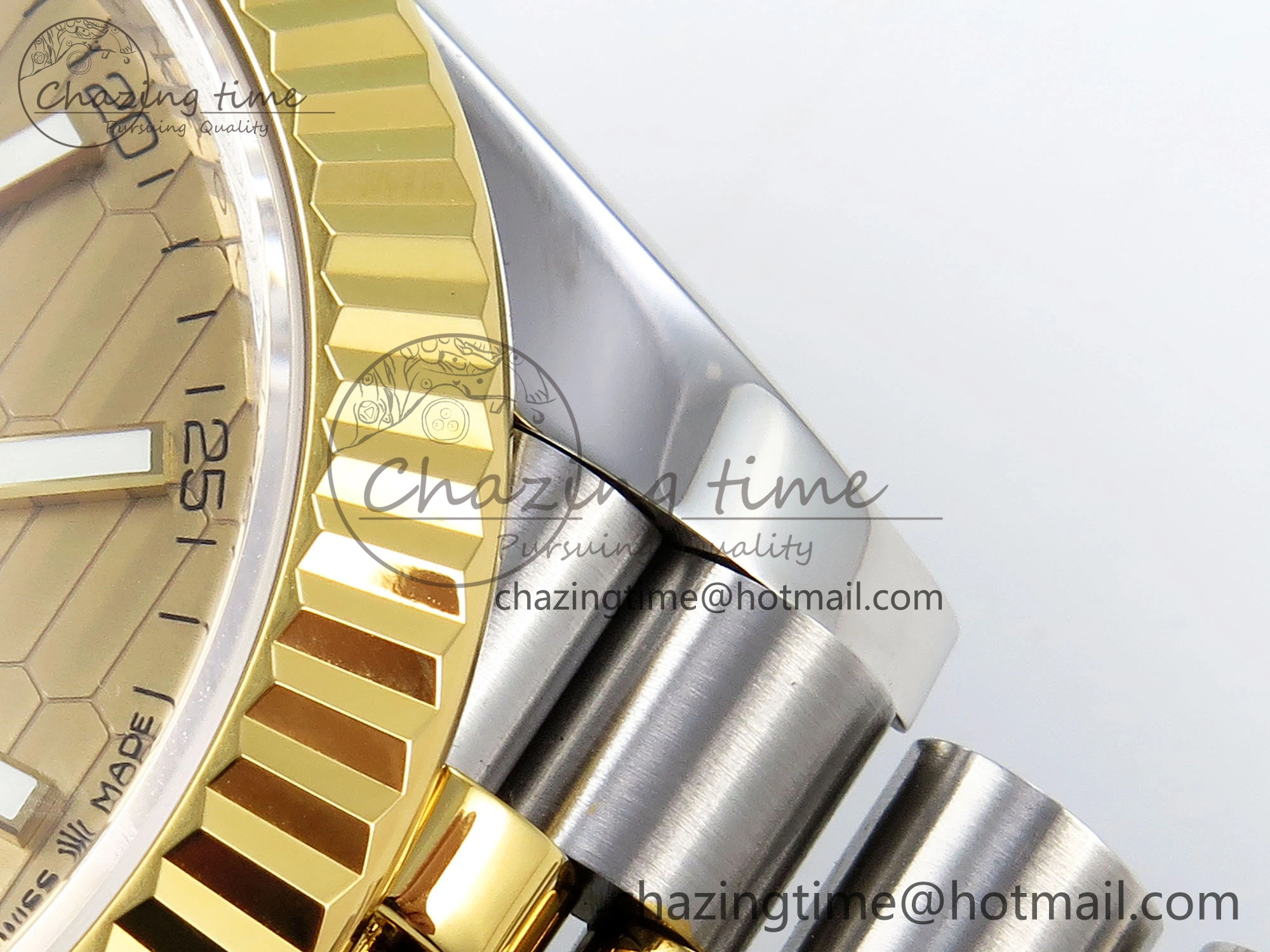 Packable DateJust 41 126331 VSF 1:1 Best Edition 904L Steel Yellow Gold Textured Dial on SS YG Jubilee Bracelet VS 1710