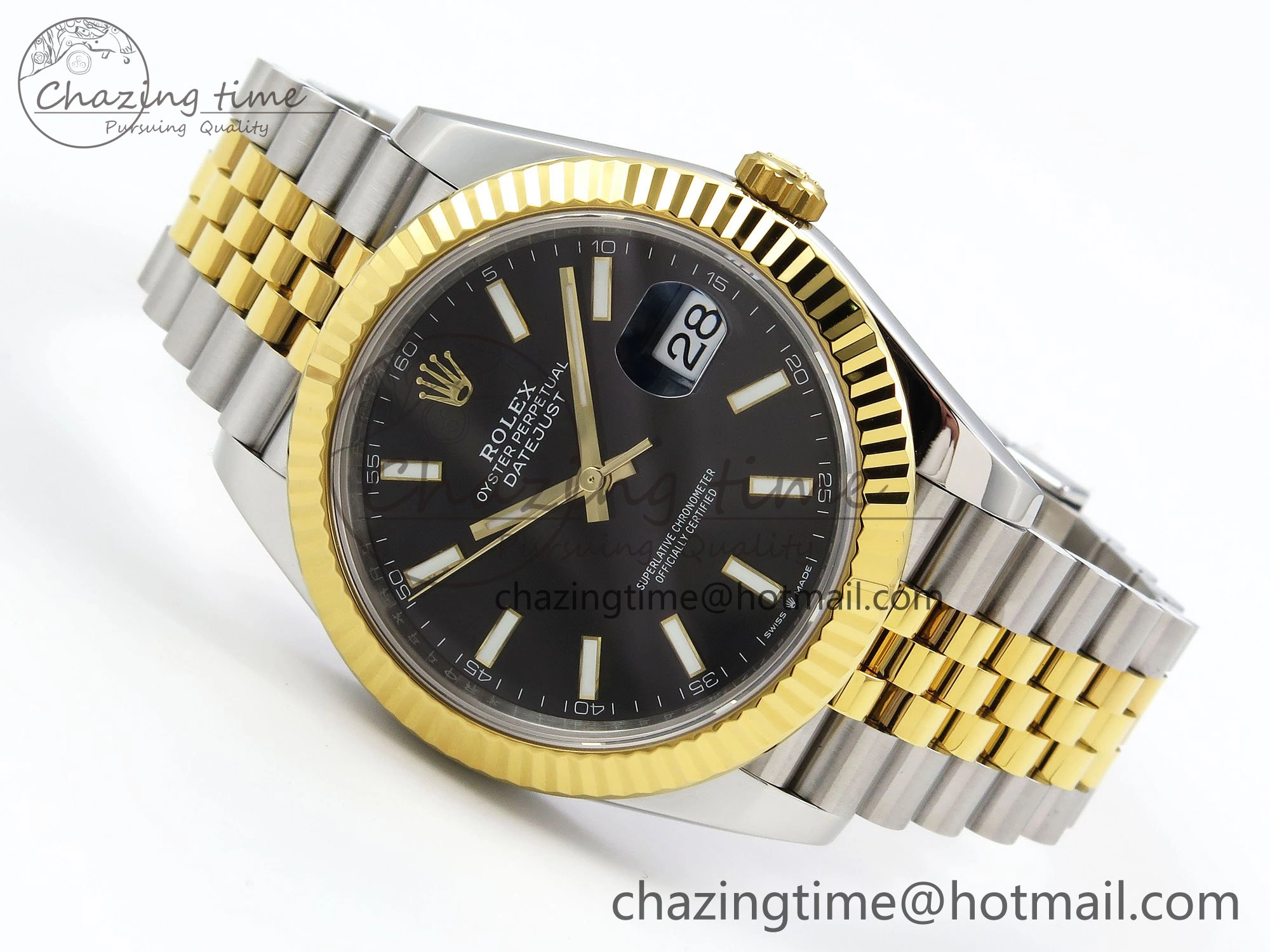 DateJust 41 126333 904L SS VSF 1:1 Best Edition Black Stick Dial on Jubilee Bracelet VS TravelReady 1573
