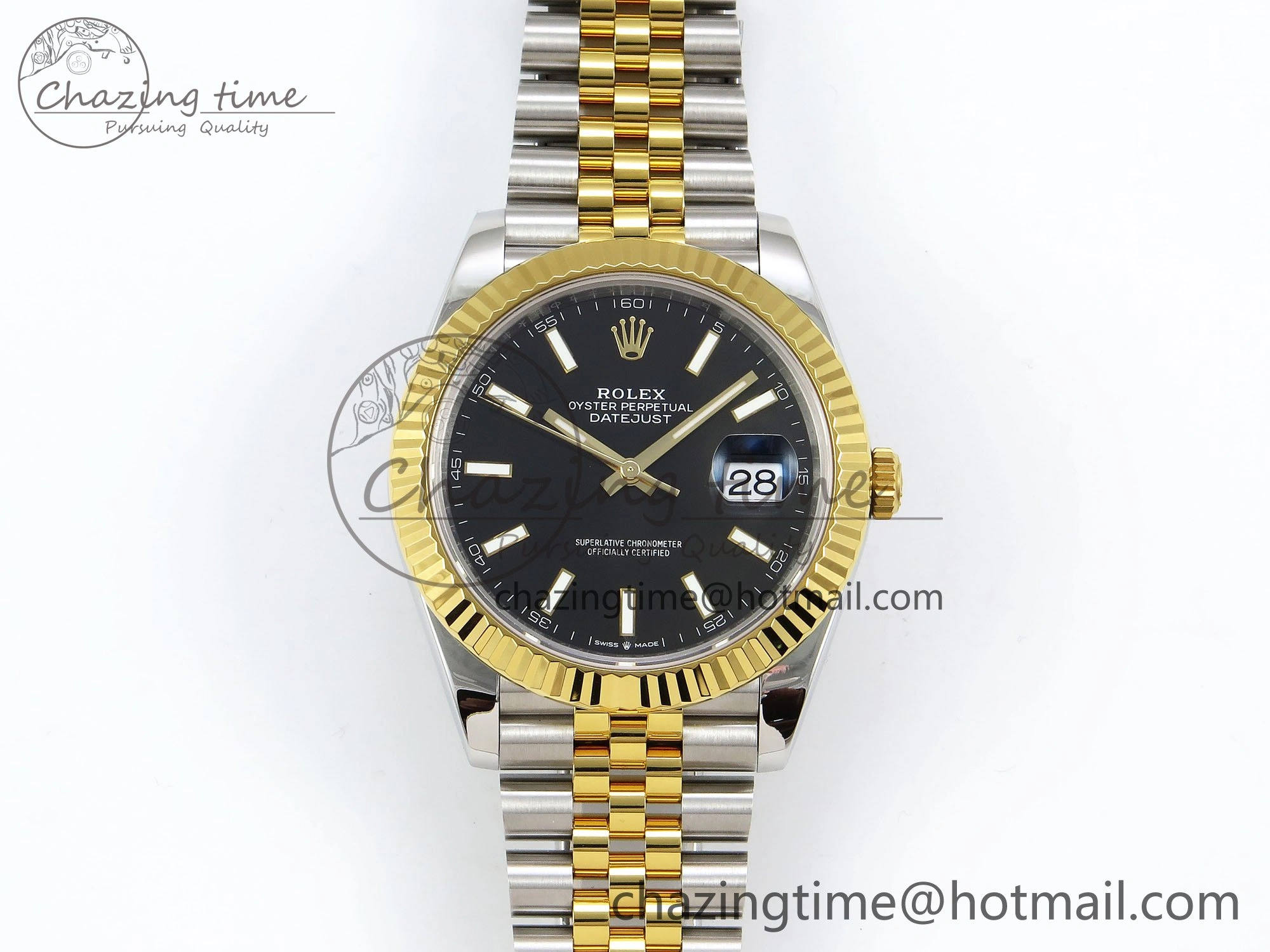 DateJust 41 126333 904L SS VSF 1:1 Best Edition Black Stick Dial on Jubilee Bracelet VS TravelReady 1573