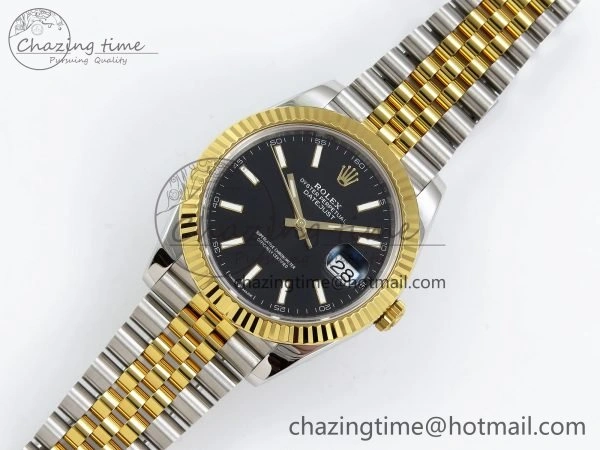 DateJust 41 126333 904L SS VSF 1:1 Best Edition Black Stick Dial on Jubilee Bracelet VS TravelReady 1573