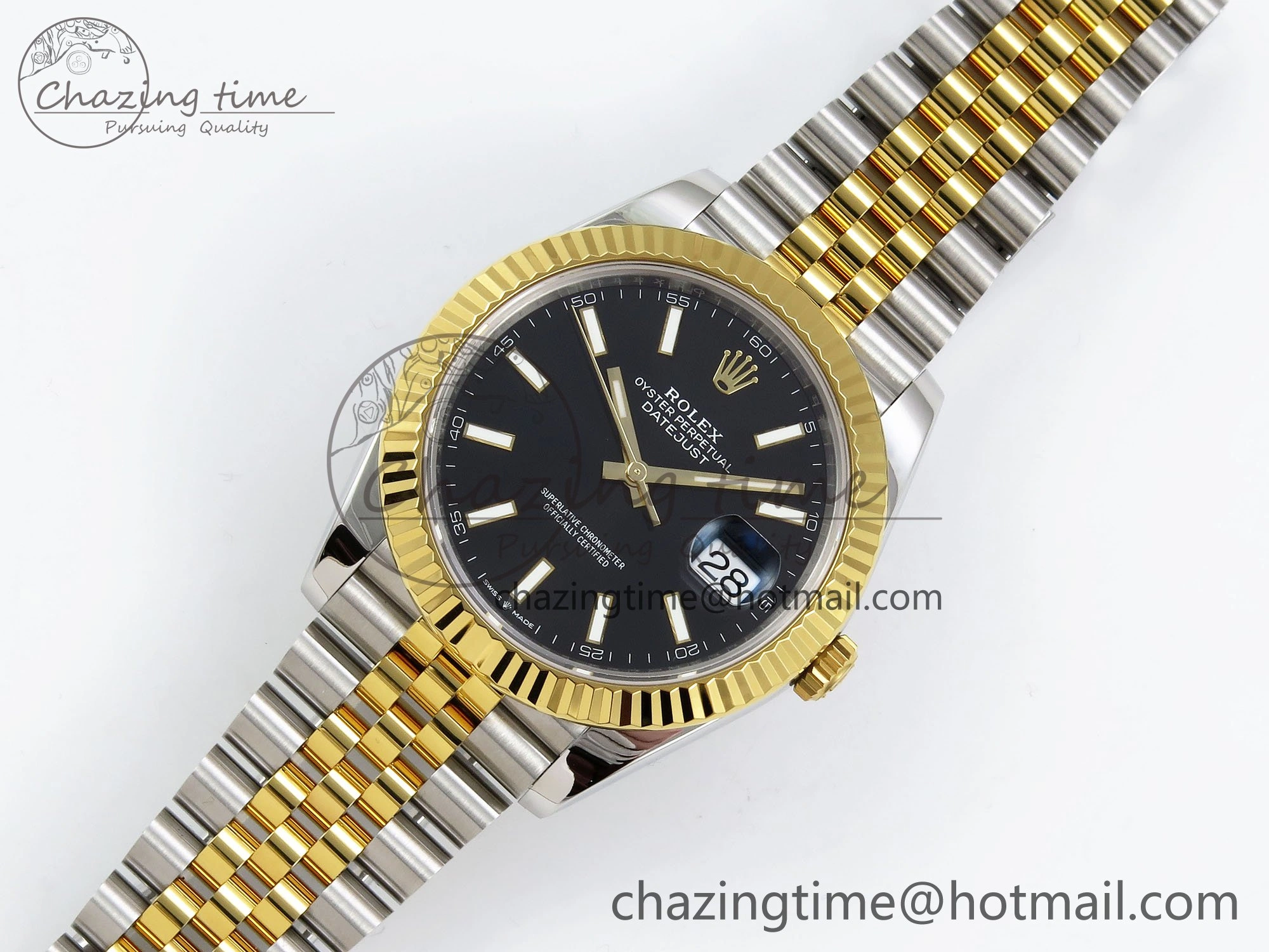 DateJust 41 126333 904L SS VSF 1:1 Best Edition Black Stick Dial on Jubilee Bracelet VS TravelReady 1573