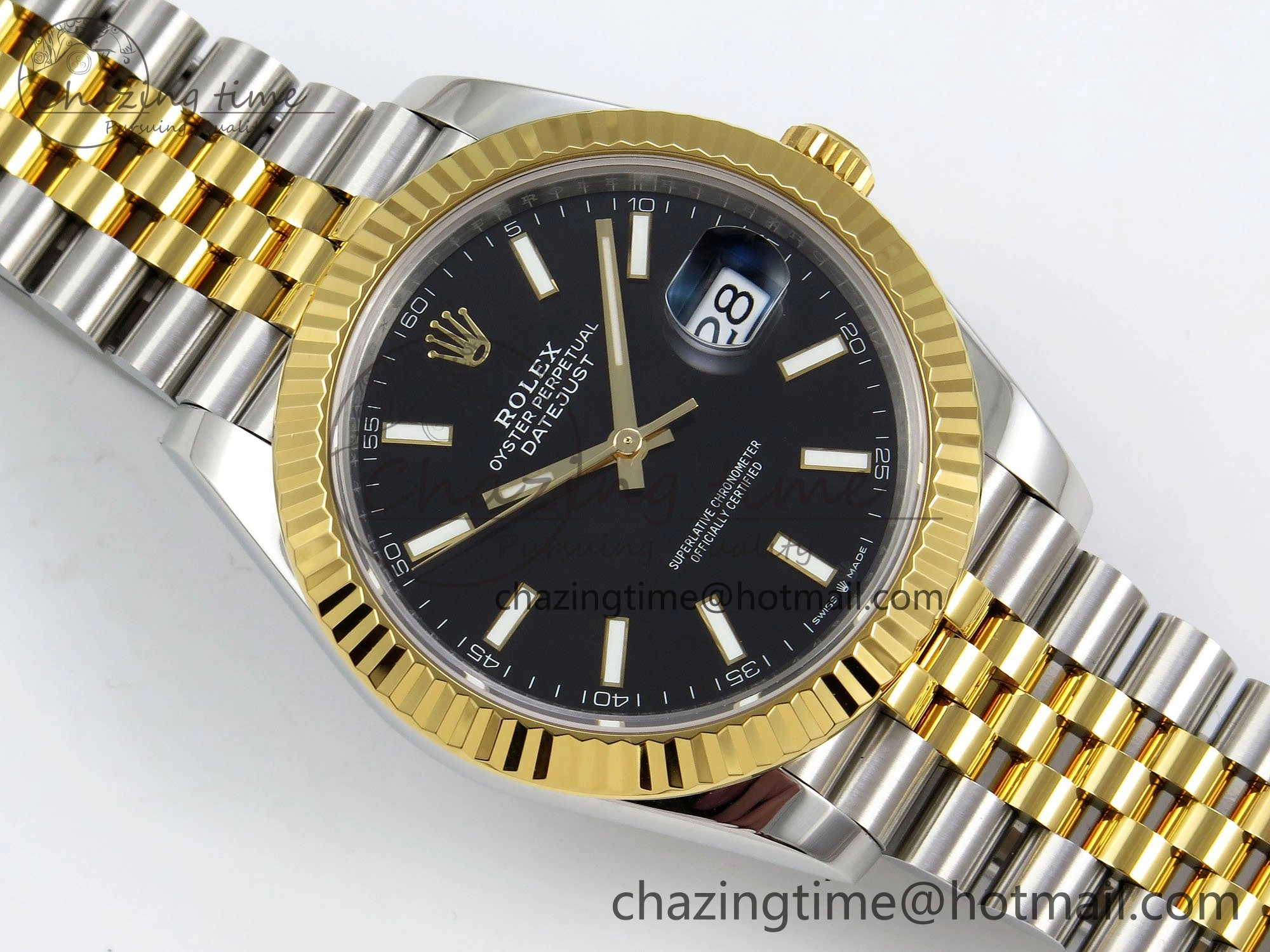 DateJust 41 126333 904L SS VSF 1:1 Best Edition Black Stick Dial on Jubilee Bracelet VS TravelReady 1573