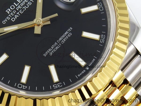 DateJust 41 126333 904L SS VSF 1:1 Best Edition Black Stick Dial on Jubilee Bracelet VS TravelReady 1573