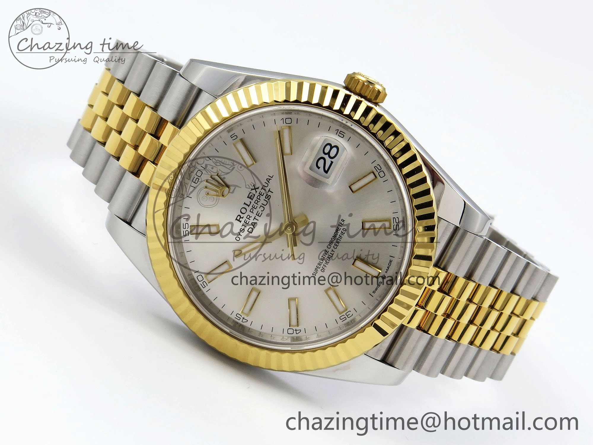 DateJust 41 126333 904L SS VSF 1:1 Best Edition Silver Stick Dial on Jubilee Bracelet VS TimelessDesign 1572