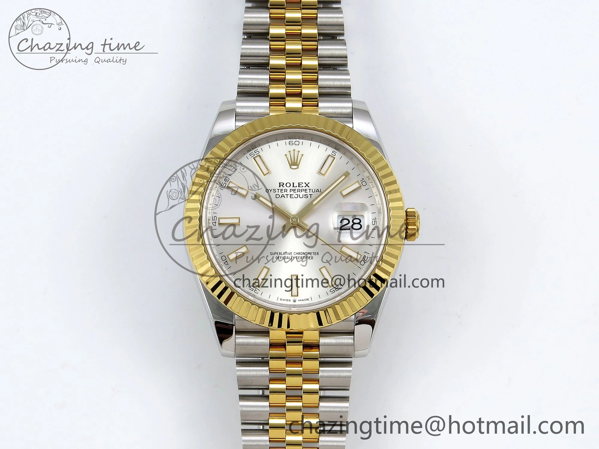 DateJust 41 126333 904L SS VSF 1:1 Best Edition Silver Stick Dial on Jubilee Bracelet VS TimelessDesign 1572