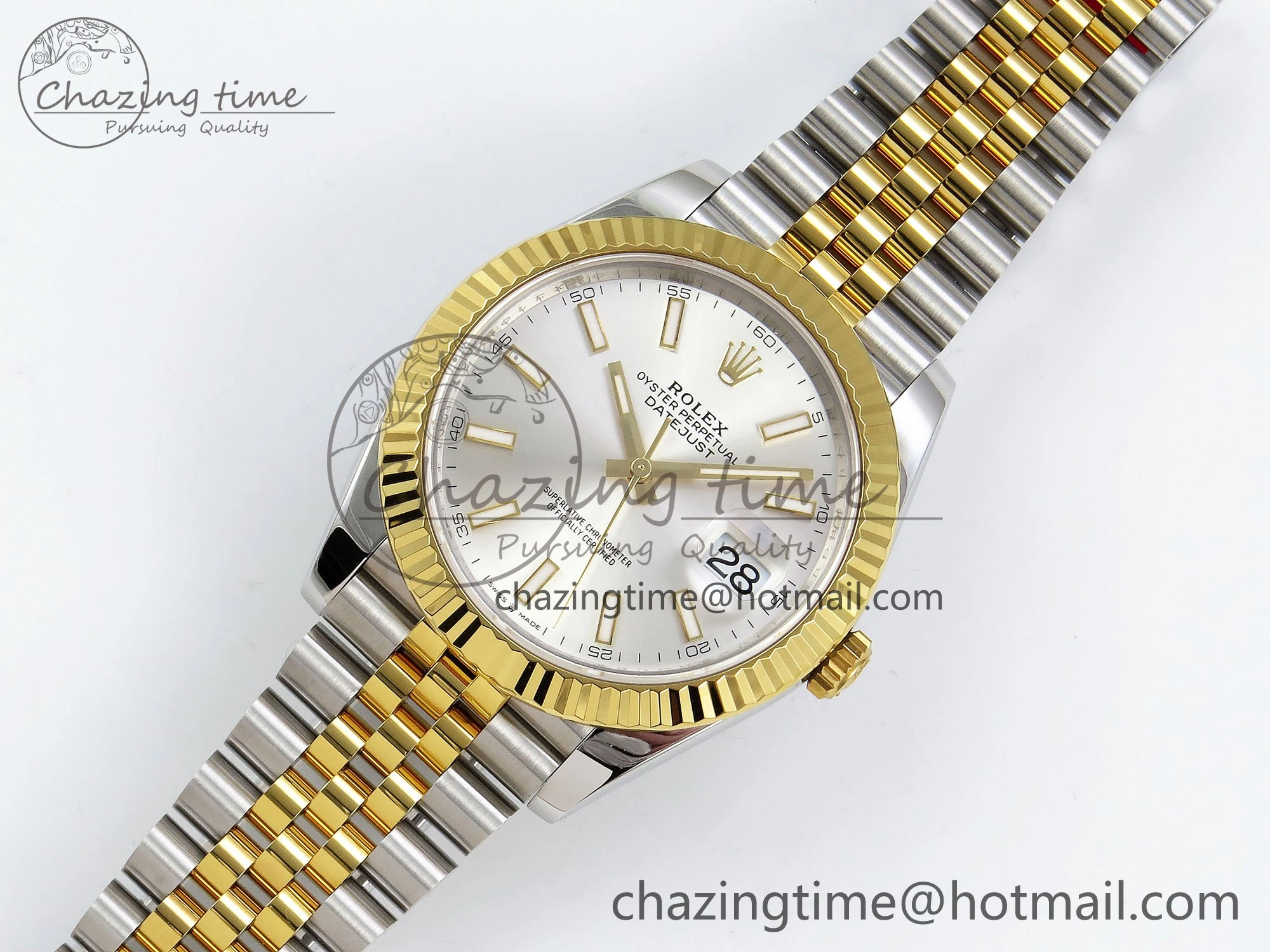 DateJust 41 126333 904L SS VSF 1:1 Best Edition Silver Stick Dial on Jubilee Bracelet VS TimelessDesign 1572