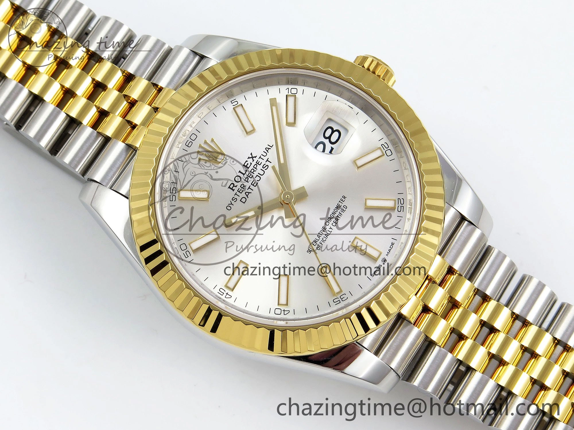 DateJust 41 126333 904L SS VSF 1:1 Best Edition Silver Stick Dial on Jubilee Bracelet VS TimelessDesign 1572