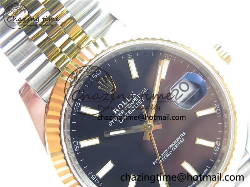 DateJust 41 126333 904L SS YG VSF 1:1 Best Edition Black Dial on 904L Jubilee Bracelet VS Effortless 2645