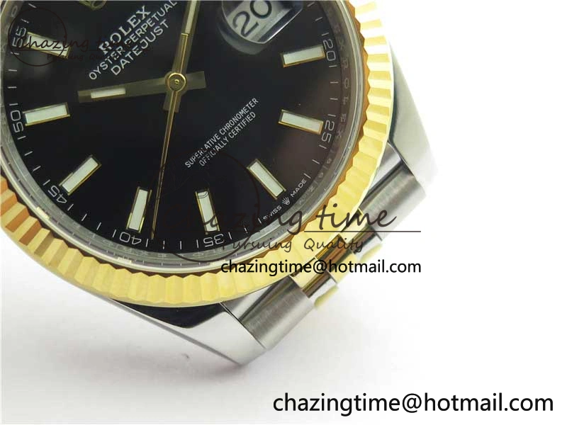 DateJust 41 126333 904L SS YG VSF 1:1 Best Edition Black Dial on 904L Jubilee Bracelet VS Effortless 2645