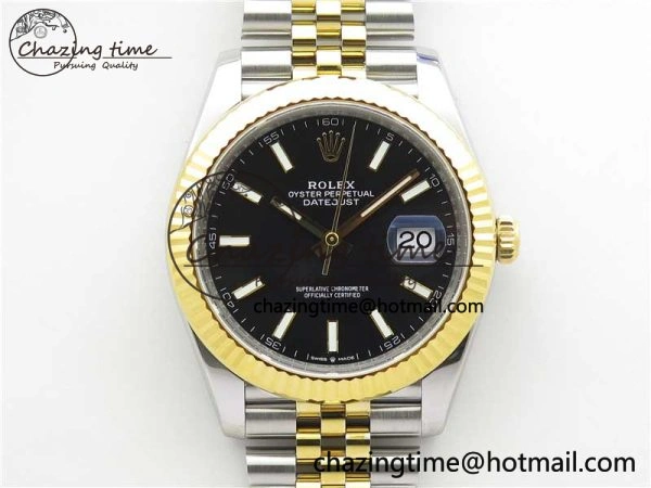 DateJust 41 126333 904L SS YG VSF 1:1 Best Edition Black Dial on 904L Jubilee Bracelet VS Effortless 2645