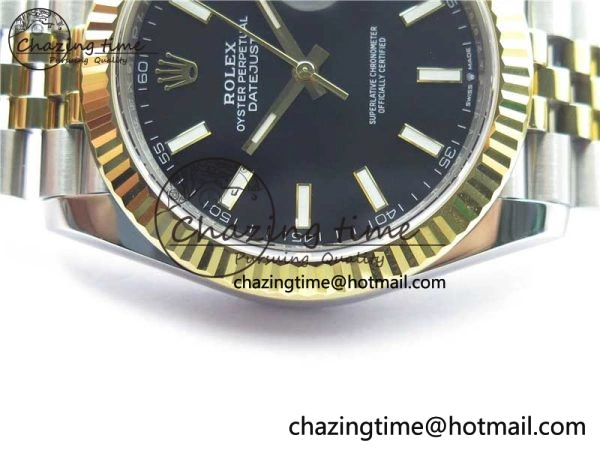 DateJust 41 126333 904L SS YG VSF 1:1 Best Edition Black Dial on 904L Jubilee Bracelet VS Effortless 2645