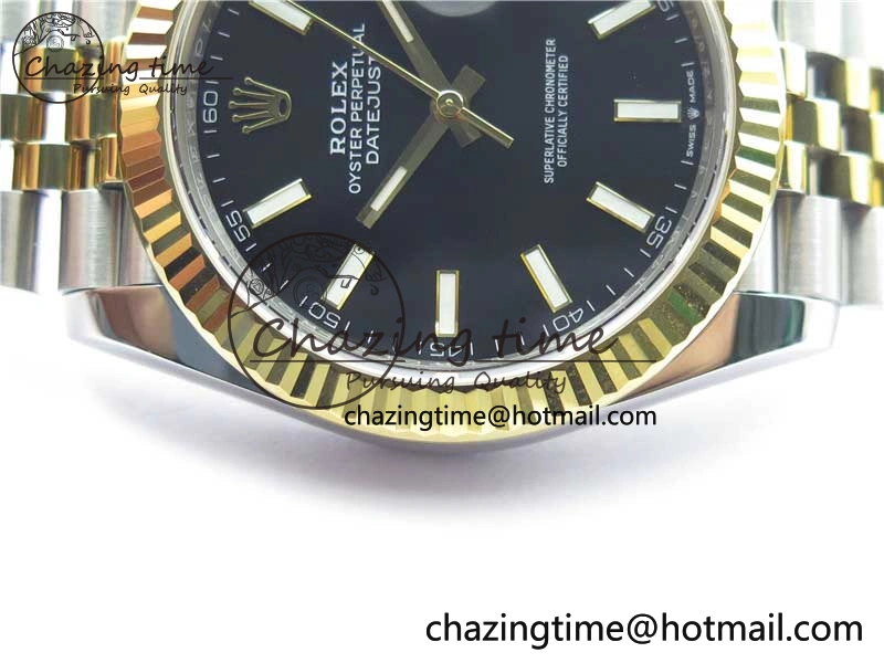DateJust 41 126333 904L SS YG VSF 1:1 Best Edition Black Dial on 904L Jubilee Bracelet VS Effortless 2645