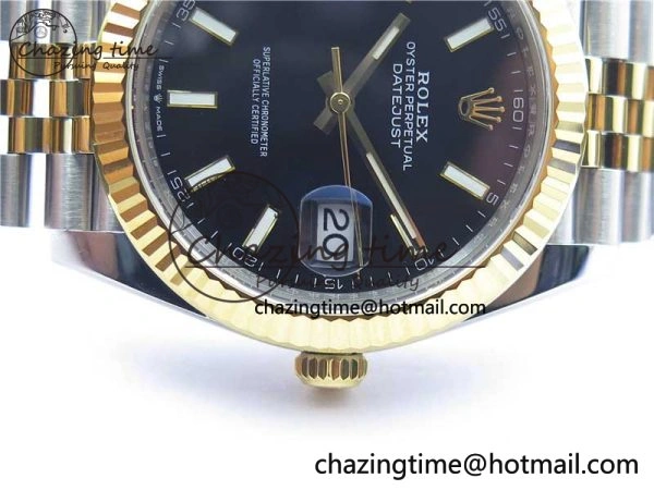 DateJust 41 126333 904L SS YG VSF 1:1 Best Edition Black Dial on 904L Jubilee Bracelet VS Effortless 2645