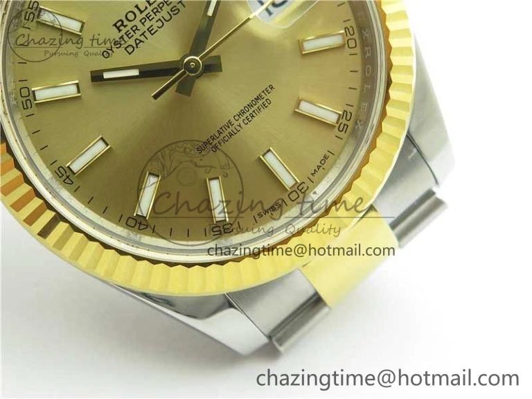 DateJust 41 126333 904L SS YG VSF 1:1 Best Edition YG Dial on Oyster Bracelet VS Durable 2726