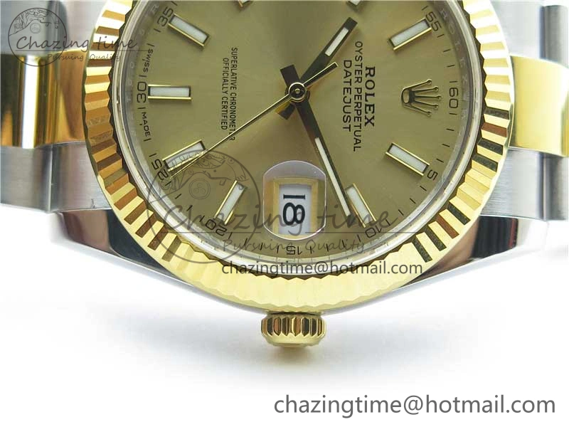 DateJust 41 126333 904L SS YG VSF 1:1 Best Edition YG Dial on Oyster Bracelet VS Durable 2726