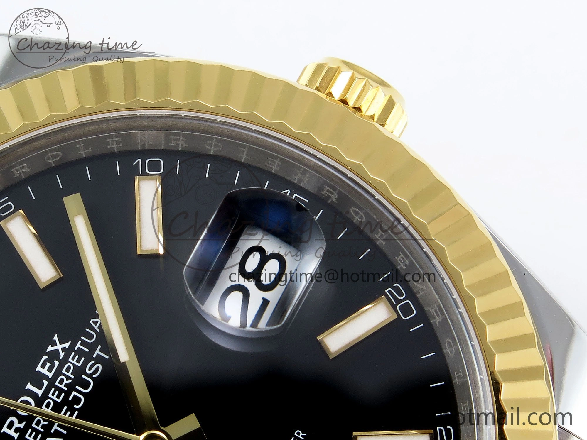 Thermal DateJust 41 126333 Clean 1:1 Best Edition 904L Steel Black Stick Dial on SS YG Jubilee Bracelet VR 1560
